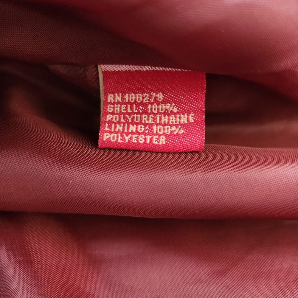 Vintage Wine Red Womens Medium Trench Coat ( No Belt ) - Picture 7 of 8